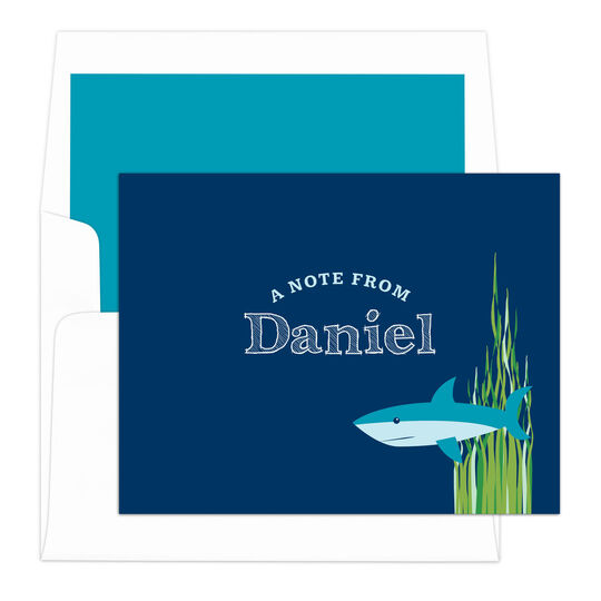 Blue Under The Sea Folded Note Cards